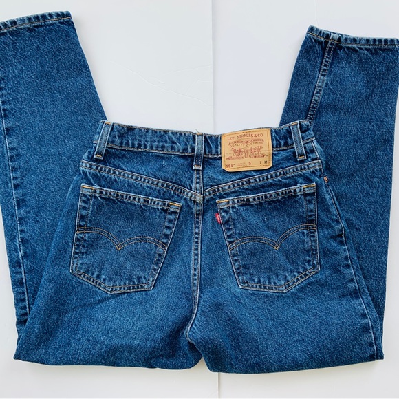 Vintage 90s Levi’s 551 Dark Wash High Waist Mom Jeans - Picture 3 of 9